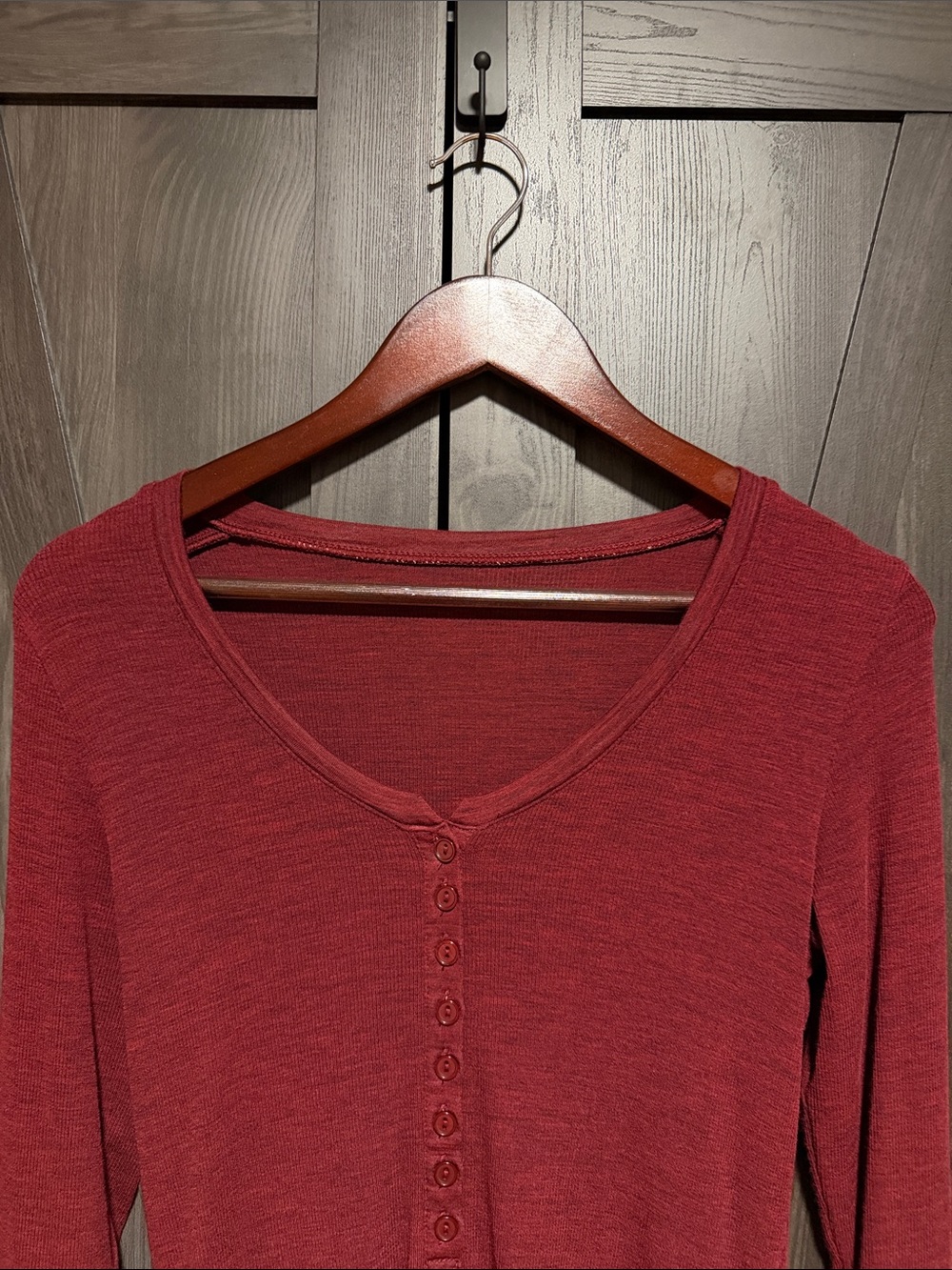 Woolx Reese long sleeve henley top - Picture 2 of 6